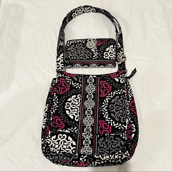 Vera Bradley Handbags - Vera Bradley Canterberry Magenta Crossbody Mailbag and Turn Locn Wallet Bundle